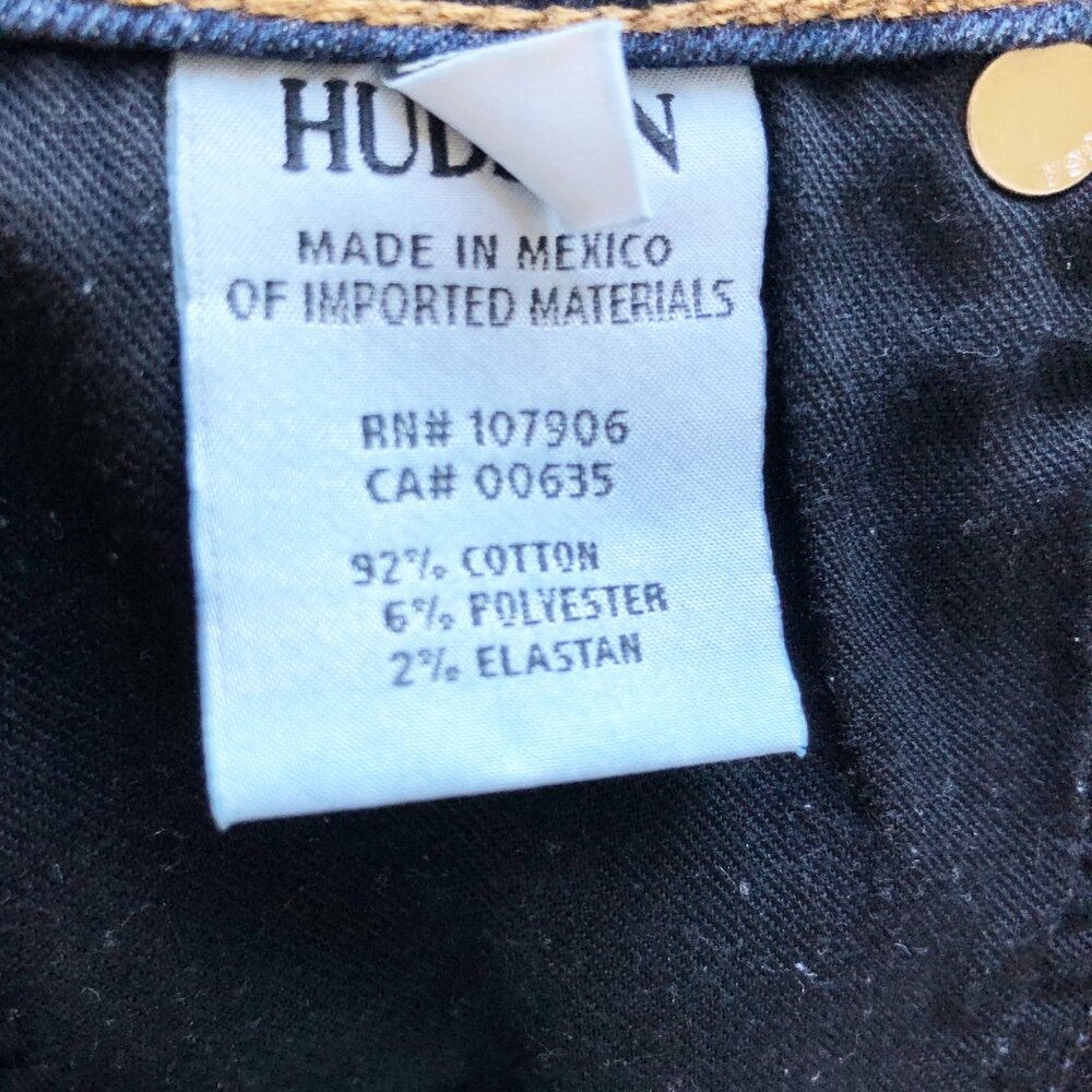 HUDSON Croxley Mid Thigh Dark Wash Rolled Hem Shorts Womens 26 - Picture 6 of 10